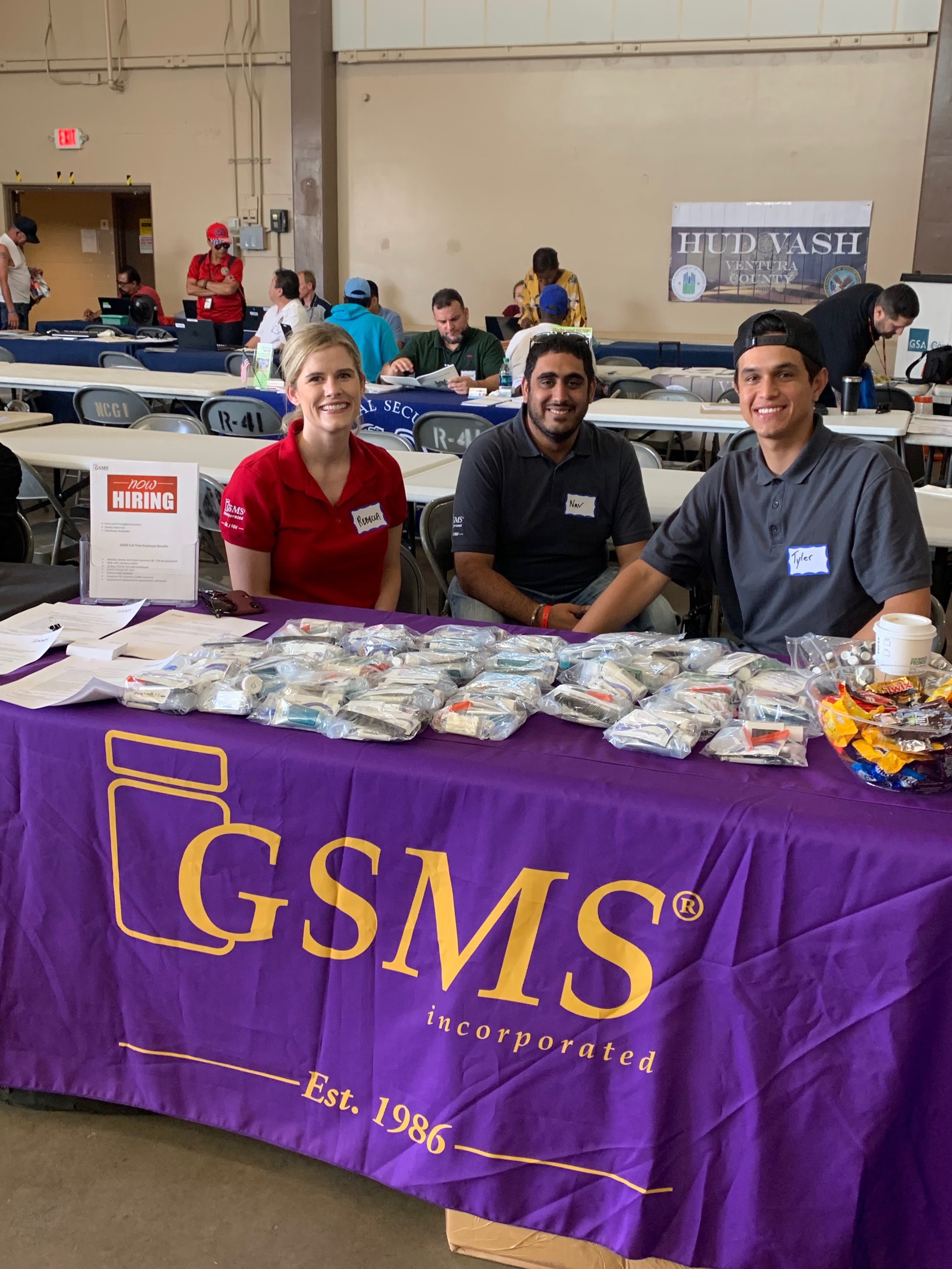 GSMS employees distribute toiletry kits at Ventura County Stand Down